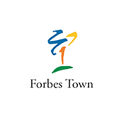 official logo of forbes town center in fort bonifacio taguig