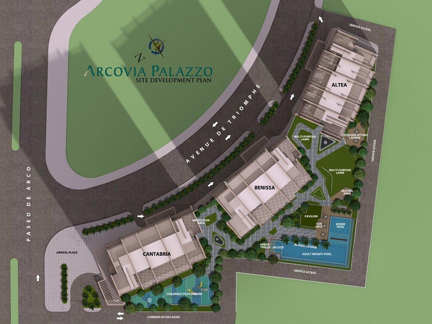 map of arcovia palazzo condominium in arcovia city pasig