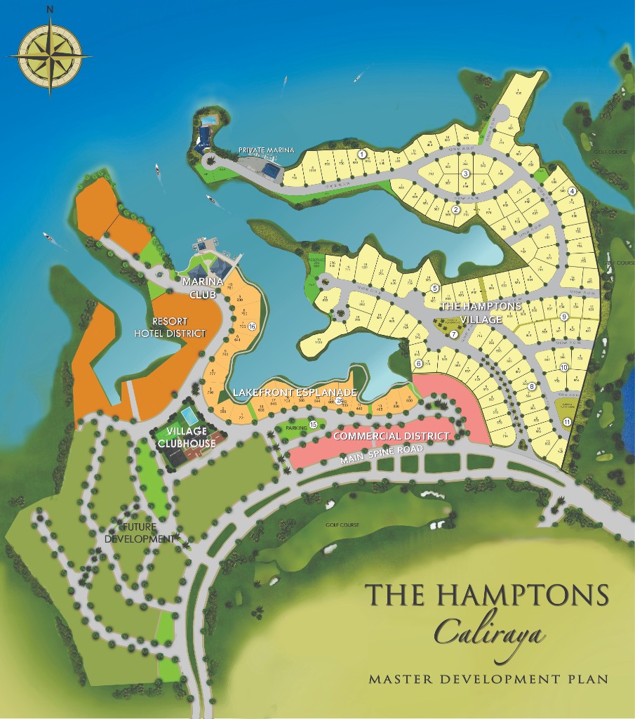 map of the hamptons village in laguna