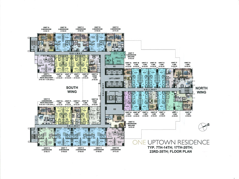 map of one uptown residence condominium in taguig