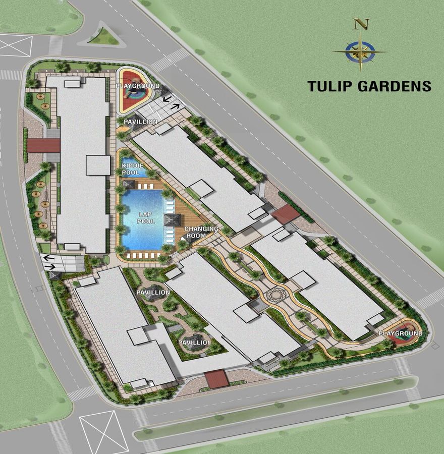 map of tulip gardens condominium in biñan laguna