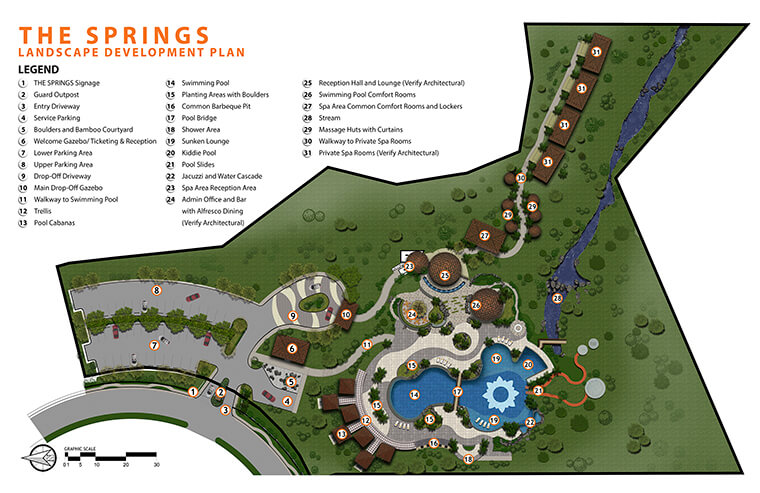 site development map of the springs amenities in eastland heights antipolo